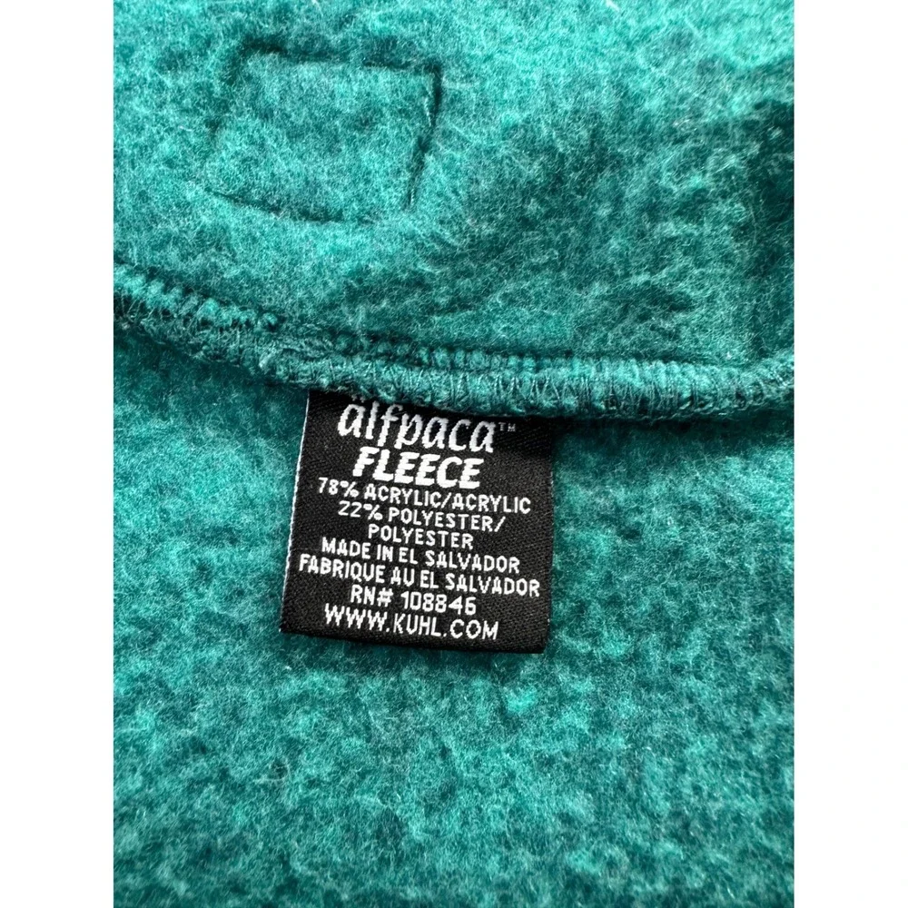 KUHL Teal Alpaca Fleece‎ Button Front Collared Jacket Women's Long Small